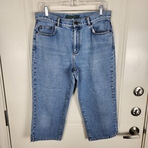Lauren Jeans Co Ralph Lauren Women's Denim Capri Jeans Blue Size 10